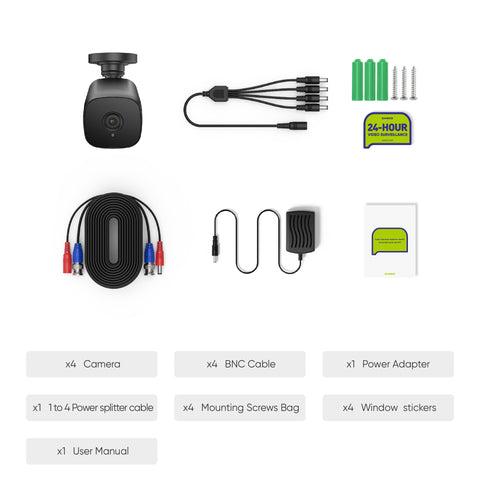 5MP Full HD Wired Bullet CCTV Cameras Kit 5MP Full HD Wired Bullet CCTV Cameras Kit