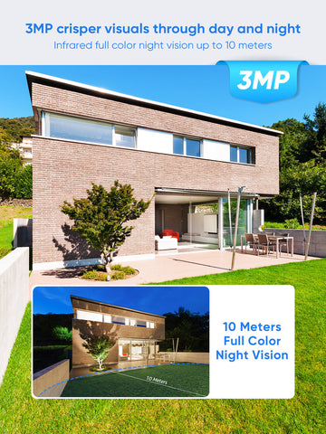 3MP 10-Channel Wireless CCTV PT & Bullet Camera System, 8MP NVR, 3MP Pan & Tilt WiFi IP Cameras, Audio Recording, AI Human Detection, Work With Alexa 3MP 10-Channel Wireless CCTV PT & Bullet Camera System, 8MP NVR, 3MP Pan & Tilt WiFi IP Cameras, Audio Recording, AI Human Detection, Work With Alexa