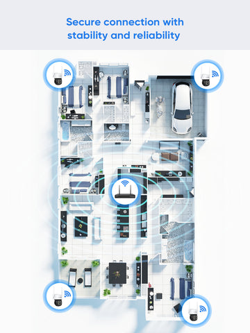 3MP 10-Channel Wireless CCTV PT & Bullet Camera System, 8MP NVR, 3MP Pan & Tilt WiFi IP Cameras, Audio Recording, AI Human Detection, Work With Alexa 3MP 10-Channel Wireless CCTV PT & Bullet Camera System, 8MP NVR, 3MP Pan & Tilt WiFi IP Cameras, Audio Recording, AI Human Detection, Work With Alexa