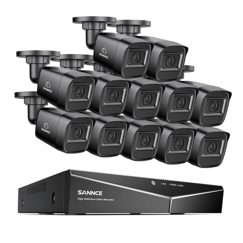 1080p 16 Channel 12 Camera Outdoor Wired CCTV System, Smart Motion Detection, 100 ft Infrared Night Vision, IP67 Weatherproof 1080p 16 Channel 12 Camera Outdoor Wired CCTV System, Smart Motion Detection, 100 ft Infrared Night Vision, IP67 Weatherproof