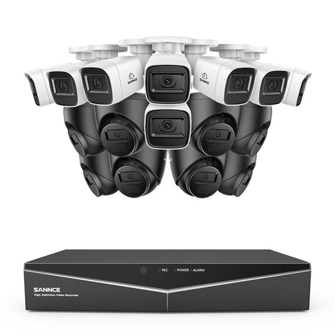 1080p 16 Channel 16 Camera Outdoor Wired Security System, Smart Motion Detection, 100 ft Infrared Night Vision, IP67 Weatherproof 1080p 16 Channel 16 Camera Outdoor Wired Security System, Smart Motion Detection, 100 ft Infrared Night Vision, IP67 Weatherproof