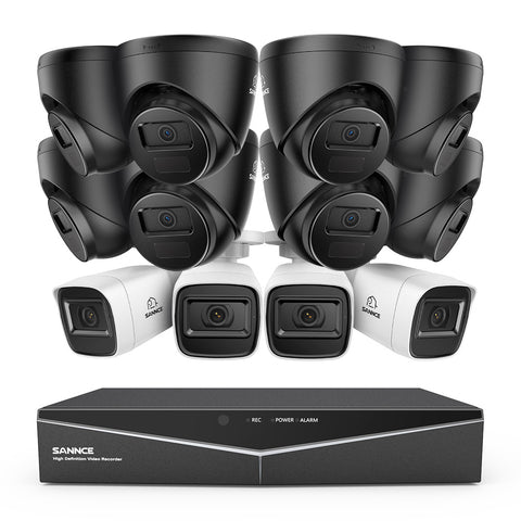 1080p 16 Channel 12 Camera Outdoor Wired CCTV System, Smart Motion Detection, 100 ft Infrared Night Vision, IP67 Weatherproof 1080p 16 Channel 12 Camera Outdoor Wired CCTV System, Smart Motion Detection, 100 ft Infrared Night Vision, IP67 Weatherproof
