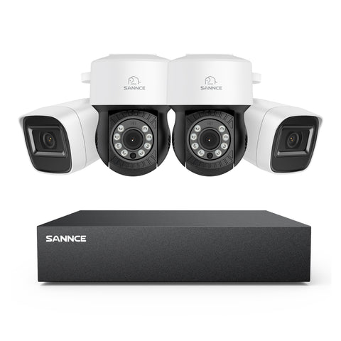 5MP 8 Channel PT Security Camera System - Hybrid 5-in-1 DVR, Pan & Tilt CCTV Camera, 100 ft Night Vision, Motion Detection, Outdoor, Waterproof 5MP 8 Channel PT Security Camera System - Hybrid 5-in-1 DVR, Pan & Tilt CCTV Camera, 100 ft Night Vision, Motion Detection, Outdoor, Waterproof