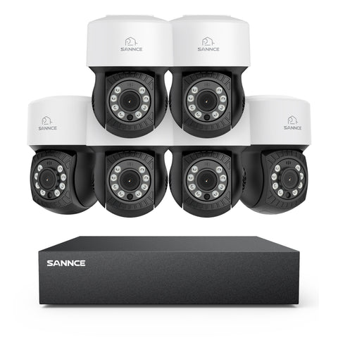 5MP 8 Channel PT Security Camera System - Hybrid 5-in-1 DVR, Pan & Tilt CCTV Camera, 100 ft Night Vision, Motion Detection, Outdoor, Waterproof 5MP 8 Channel PT Security Camera System - Hybrid 5-in-1 DVR, Pan & Tilt CCTV Camera, 100 ft Night Vision, Motion Detection, Outdoor, Waterproof