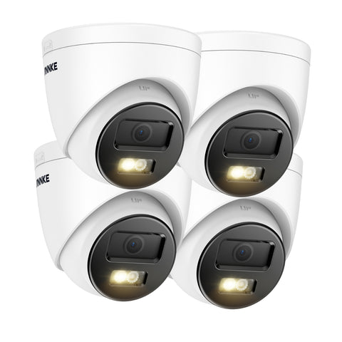 ANNKE C500P - 3K Dual Light Outdoor PoE Security Camera, Colour & IR Night Vision, 3072*1728 Resolution, f/1.6 Aperture (0.005 Lux), Human & Vehicle Detection, Built-in Microphone, IP67, 4PCS ANNKE C500P - 3K Dual Light Outdoor PoE Security Camera, Colour & IR Night Vision, 3072*1728 Resolution, f/1.6 Aperture (0.005 Lux), Human & Vehicle Detection, Built-in Microphone, IP67, 4PCS