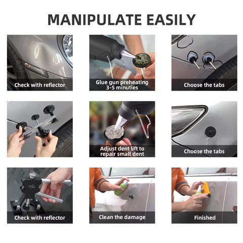 Professional Paintless Dent Repair Kit for Cars - Easy Body Dent Removal and Repair Tools - Dent Puller with Remover Kits Professional Paintless Dent Repair Kit for Cars - Easy Body Dent Removal and Repair Tools - Dent Puller with Remover Kits
