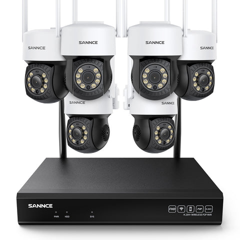 3MP 10-Channel Wireless CCTV PT Camera System, 8MP NVR, 3MP Pan & Tilt WiFi IP Cameras, Audio Recording, AI Human Detection, Work With Alexa 3MP 10-Channel Wireless CCTV PT Camera System, 8MP NVR, 3MP Pan & Tilt WiFi IP Cameras, Audio Recording, AI Human Detection, Work With Alexa