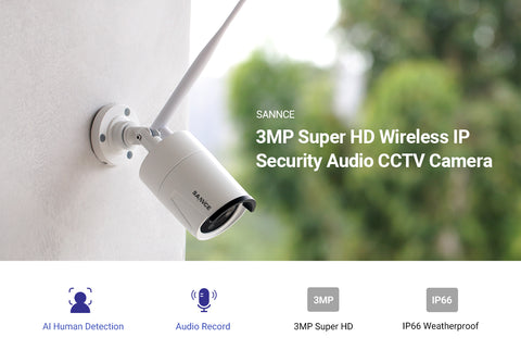 2K Super HD PT 10 Channel NVR w/3MP Wireless Pan & Tilt IP Camera System, 10.1'' LCD Monitor, Pack of 4 Cameras, Two-Way Voice Intercom, Customized Motion Areas, Smart Motion Alerts, AI Human Recognition, Work with Alexa 2K Super HD PT 10 Channel NVR w/3MP Wireless Pan & Tilt IP Camera System, 10.1'' LCD Monitor, Pack of 4 Cameras, Two-Way Voice Intercom, Customized Motion Areas, Smart Motion Alerts, AI Human Recognition, Work with Alexa