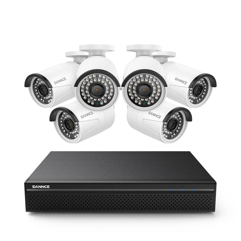 3MP 8-Channel Wired PoE Security NVR System with 6 3MP Bullet CCTV IP Cameras, Audio Recording 3MP 8-Channel Wired PoE Security NVR System with 6 3MP Bullet CCTV IP Cameras, Audio Recording