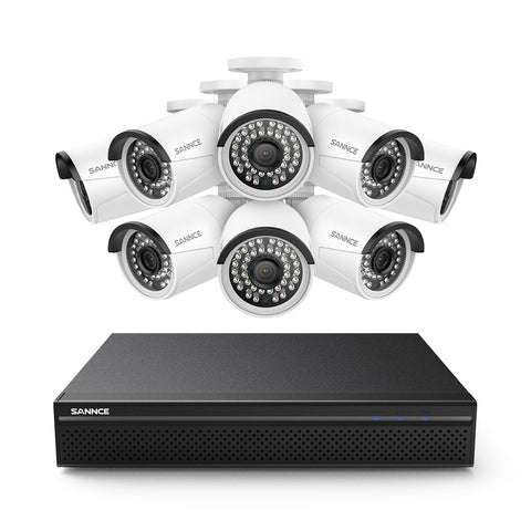 4K 8-Channel Wired PoE Security NVR System with 8 3MP Bullet CCTV IP Cameras, Audio Recording 4K 8-Channel Wired PoE Security NVR System with 8 3MP Bullet CCTV IP Cameras, Audio Recording