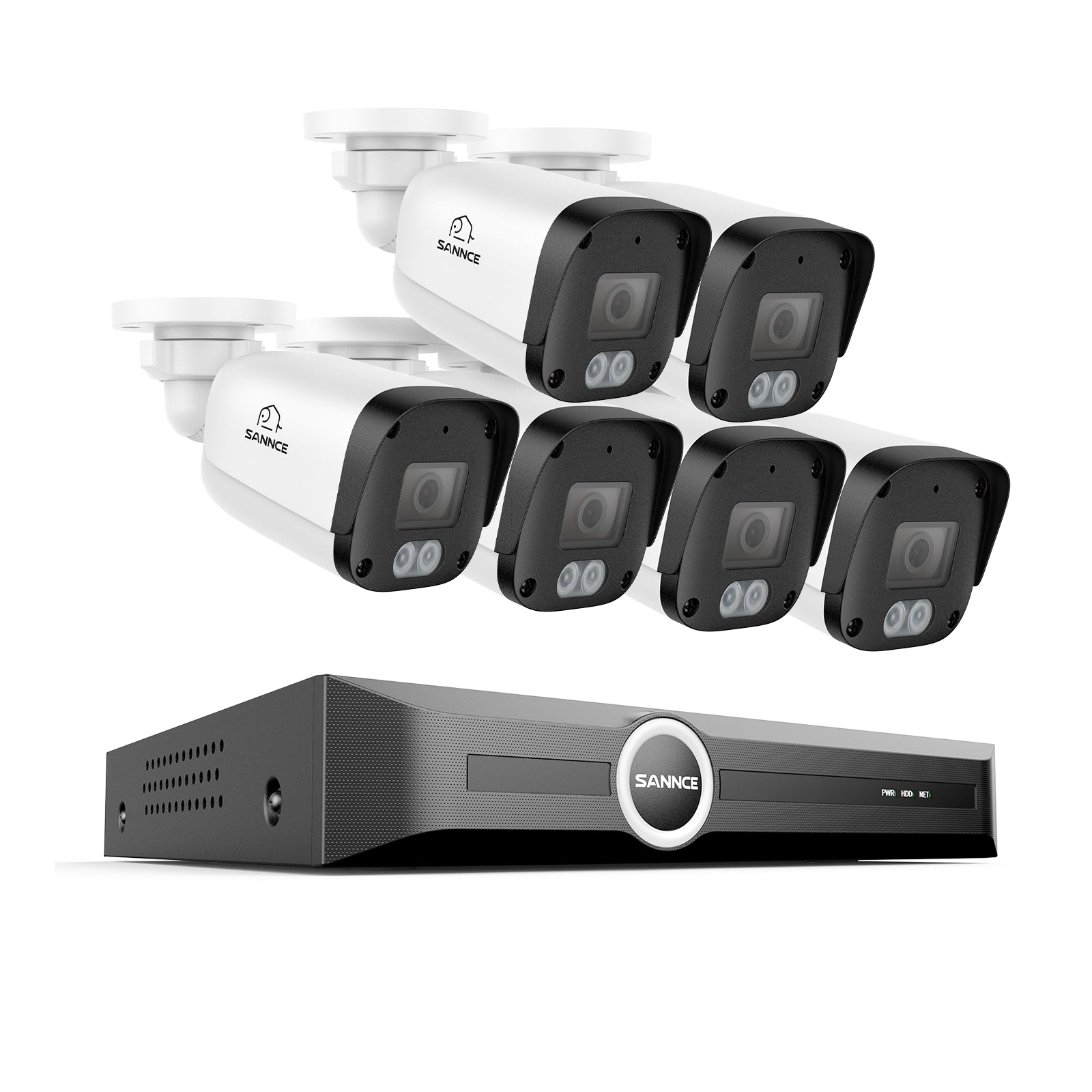 5MP Channel PoE Security System, 6MP NVR, S+ Human Vehicle De