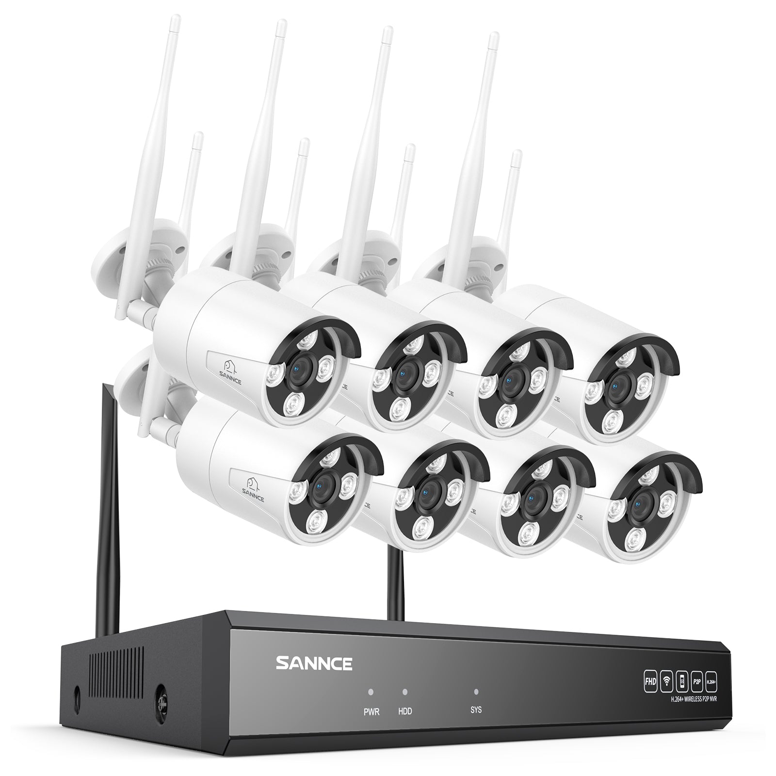 4K 8-Channel Wireless Security Camera System, 8MP NVR, 8MP WiFi IP Cam