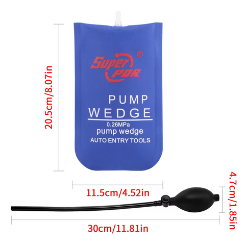 Auto Air Wedge Airbag Lock Pick Set - Inflatable Hand Tool for Easy Car Window and Door Lock Opening Auto Air Wedge Airbag Lock Pick Set - Inflatable Hand Tool for Easy Car Window and Door Lock Opening