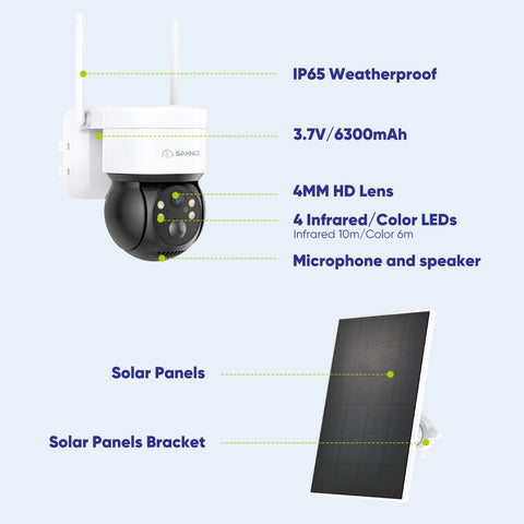 2K 4MP Pan & Tilt Wire-Free IP Camera, Battery/Solar Powered, Color Night Vision, 2-Way Audio, Works with Alexa, PIR Humanoid Detection 2K 4MP Pan & Tilt Wire-Free IP Camera, Battery/Solar Powered, Color Night Vision, 2-Way Audio, Works with Alexa, PIR Humanoid Detection
