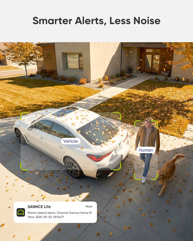 HR500 - 5MP Outdoor PT PoE Security Camera, Pan & Tilt, AI Human & Vehicle Detection, Support microSD Card Slot