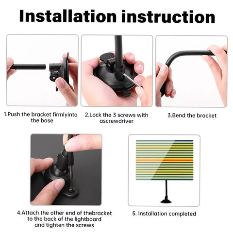 Dent Removal Tool - Auto Body Repair Reflector Board With Paintless Yellow Stripe Testing