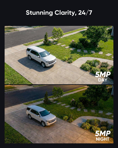 HR500 - 5MP Outdoor PT PoE Security Camera, Pan & Tilt, AI Human & Vehicle Detection, Support microSD Card Slot