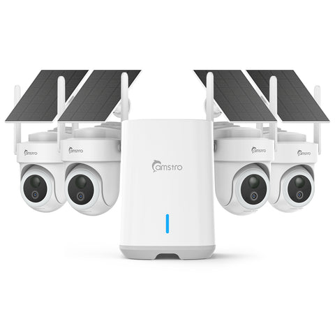 Camstro 4K Ultra HD Wireless Home Security Camera System, Smart Human Detection, Dual-Band WiFi, Two-Way Audio, Night Vision, No Monthly Fee