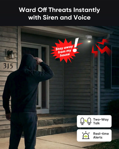 HR500 - 5MP Outdoor PT PoE Security Camera, Pan & Tilt, AI Human & Vehicle Detection, Support microSD Card Slot