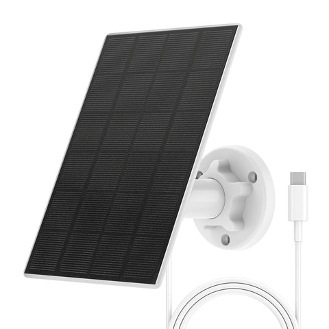 3W Solar Panel for Security Camera, Compatible with all USB-C Port Cameras, IP65 Waterproof