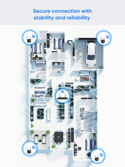 3MP 10-Channel Wireless CCTV PT Camera System, 8MP NVR, 3MP Pan & Tilt WiFi IP Cameras, Audio Recording, AI Human Detection, Work With Alexa