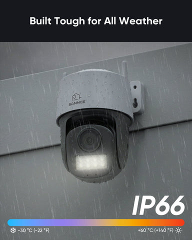 HR500 - 5MP Outdoor PT PoE Security Camera, Pan & Tilt, AI Human & Vehicle Detection, Support microSD Card Slot