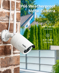 3MP 10-Channel Wireless CCTV PT & Bullet Camera System, 8MP NVR, 3MP Pan & Tilt WiFi IP Cameras, Audio Recording, AI Human Detection, Work With Alexa