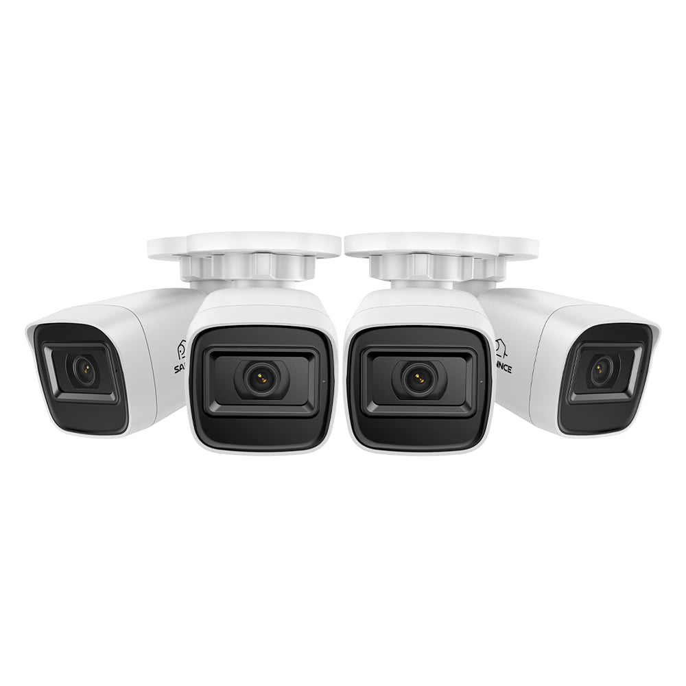 2MP 4pcs Outdoor Bullet CCTV Cameras, Smart Human / Vehicle / Motion Detection(4-Pack)