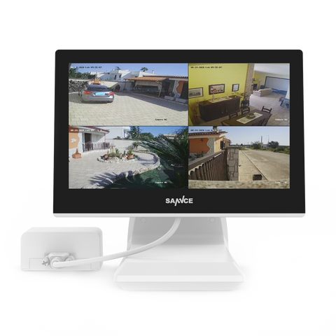 2K Super HD 10 Channel NVR, 10.1'' LCD Monitor, Smart Motion Alerts, AI Human Recognition, Work with Alexa