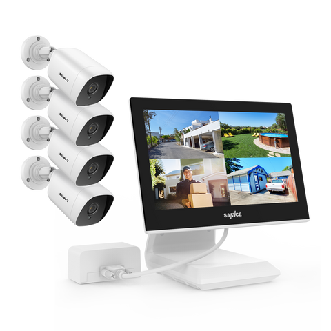 1080P 4 Channel DVR 4pcs 2MP Bullet Security Camera System w/ 10.1’’ LCD Monitor