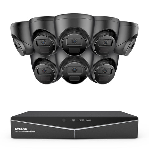 1080p 16 Channel 8 Camera Outdoor Wired Security System, Smart Motion Detection, 100 ft Infrared Night Vision, IP66 Weatherproof