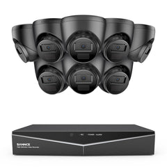 1080p 16 Channel 8 Camera Outdoor Wired Security System, Smart Motion Detection, 100 ft Infrared Night Vision, IP66 Weatherproof