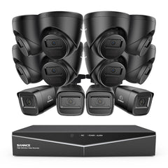 1080p 16 Channel 12 Camera Outdoor Wired CCTV System, Smart Motion Detection, 100 ft Infrared Night Vision, IP67 Weatherproof