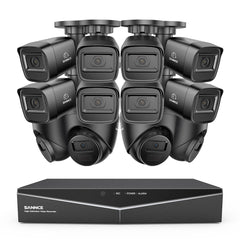 1080p 16 Channel 12 Camera Outdoor Wired CCTV System, Smart Motion Detection, 100 ft Infrared Night Vision, IP67 Weatherproof