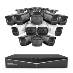 1080p 16 Channel 12 Camera Outdoor Wired CCTV System, Smart Motion Detection, 100 ft Infrared Night Vision, IP67 Weatherproof