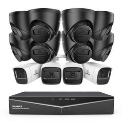 1080p 16 Channel 12 Camera Outdoor Wired CCTV System, Smart Motion Detection, 100 ft Infrared Night Vision, IP67 Weatherproof