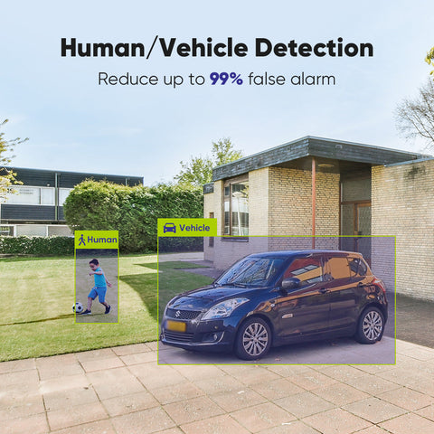 5MP 8-Channel Wired Security DVR System with 4pcs 2MP Outdoor Bullet CCTV Cameras, Smart Human / Vehicle / Motion Detection