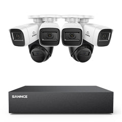 5MP 8-Channel Wired Security DVR System with 6pcs 2MP Outdoor CCTV Cameras, Smart Human / Vehicle / Motion Detection