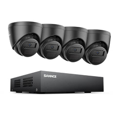 1080P 8-Channel Wired Security DVR System with 4pcs 2MP Outdoor Bullet CCTV Cameras, Smart Human / Vehicle / Motion Detection