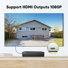 5MP 8 Channel Security DVR Recorder, 5-in-1 Hybrid Digital Video Recorder for TVI, AHD, CVI, CVBS and IP Camera, Smart Human / Vehicle / Motion Detection