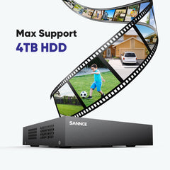 5MP 8 Channel Security DVR Recorder, 5-in-1 Hybrid Digital Video Recorder for TVI, AHD, CVI, CVBS and IP Camera, Smart Human / Vehicle / Motion Detection