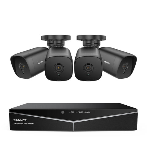 5MP 8 Channel Security Cameras System - Hybrid 5-in-1 CCTV DVR, Motion Detection, IP66 Weatherproof
