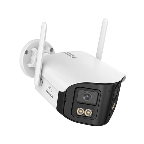 FDQ400 4K 10-Channel Dual-Lens PoE Security Camera System, 8MP NVR 6PCS 4MP WiFi + PoE IP Cameras, 170° Ultra-Wide Angle, Ultra-Low-Light Full-Color Night Vision, Two-Way Audio, AI Human Detection