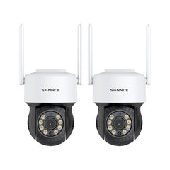 10 Channel 5MP Wireless PT Security Camera System, NVR w/ 10.1'' LCD Monitor, Pan & Tilt IP Cameras AI Human Detection, Remote Access, Smart Motion Alerts, Work with Alexa