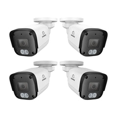 4PCS 5MP Full HD PoE IP Security Camera, Night Vision, Advanced Detection, IP67 Waterproof