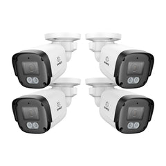4PCS 3MP Full HD PoE IP Bullet Security Camera, Two-Way Communication