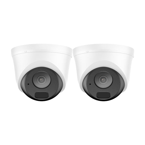 2PCS 5MP Full HD PoE IP Security Camera, Two-Way Communication, Night Vision, IP67 Waterproof