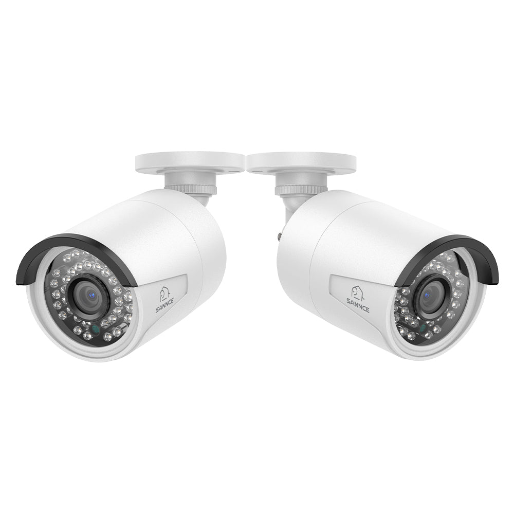 4K 8MP Super HD PoE Security Outdoor IP Camera - Smart Person/Vehicle Alerts, Two-way Audio (2-Pack)