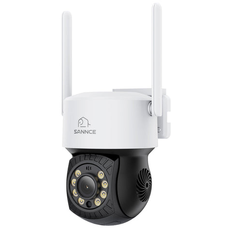 5MP 16-Channel Wireless CCTV System, 8MP NVR, PT WiFi Cameras, AI Audio, Human Detection, Work With Alexa (4xPT Cameras + 2x4MP Dual-Lens Wide-Angle Camera)