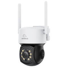 5MP 16-Channel Wireless CCTV System, 8MP NVR, PT WiFi Cameras, AI Audio, Human Detection, Work With Alexa (4xPT Cameras + 2x4MP Dual-Lens Wide-Angle Camera)